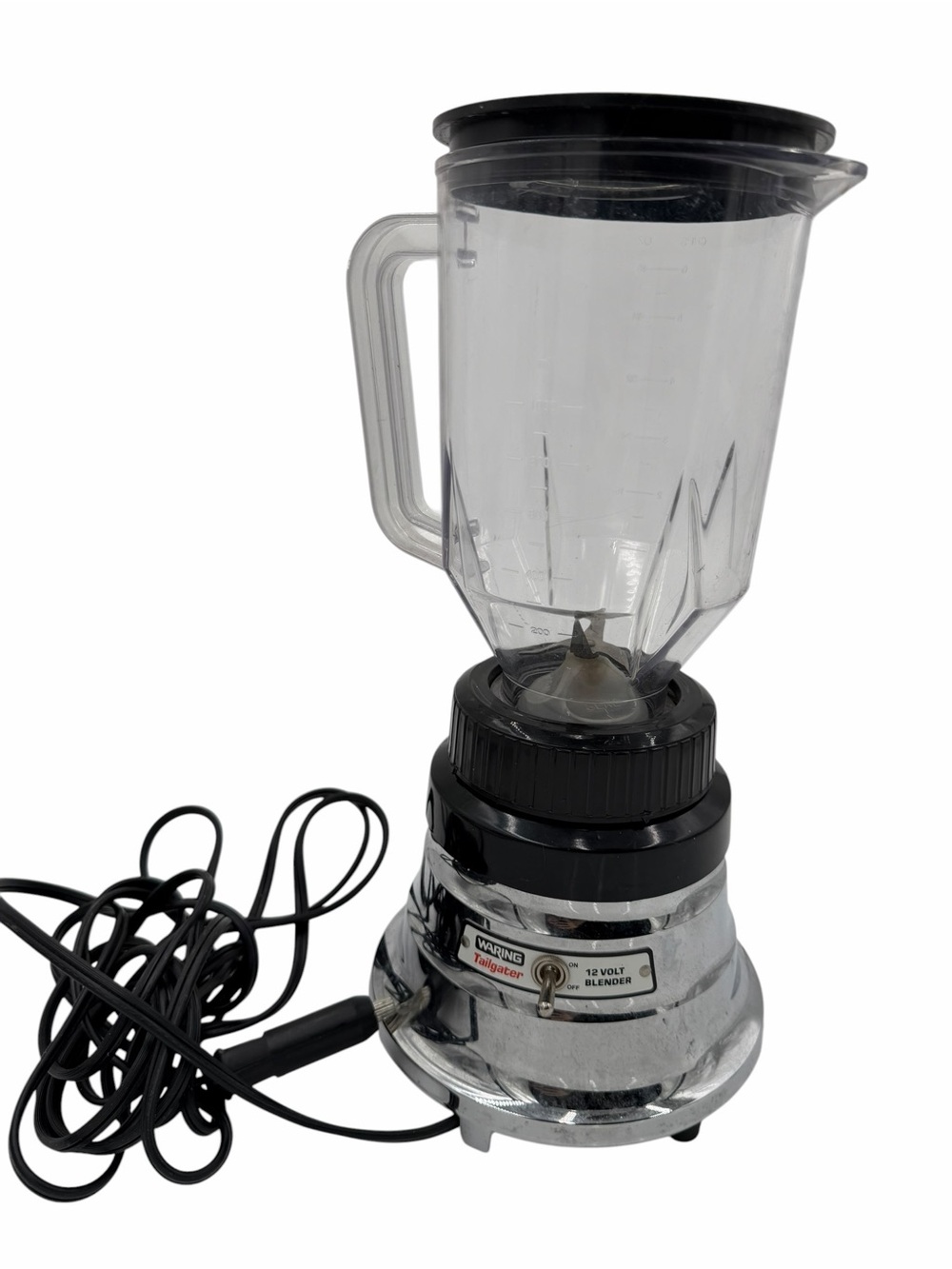 Waring Pro Tailgater Blender TG15 Model 16BL17 Single Speed Chrome 48oz 12V